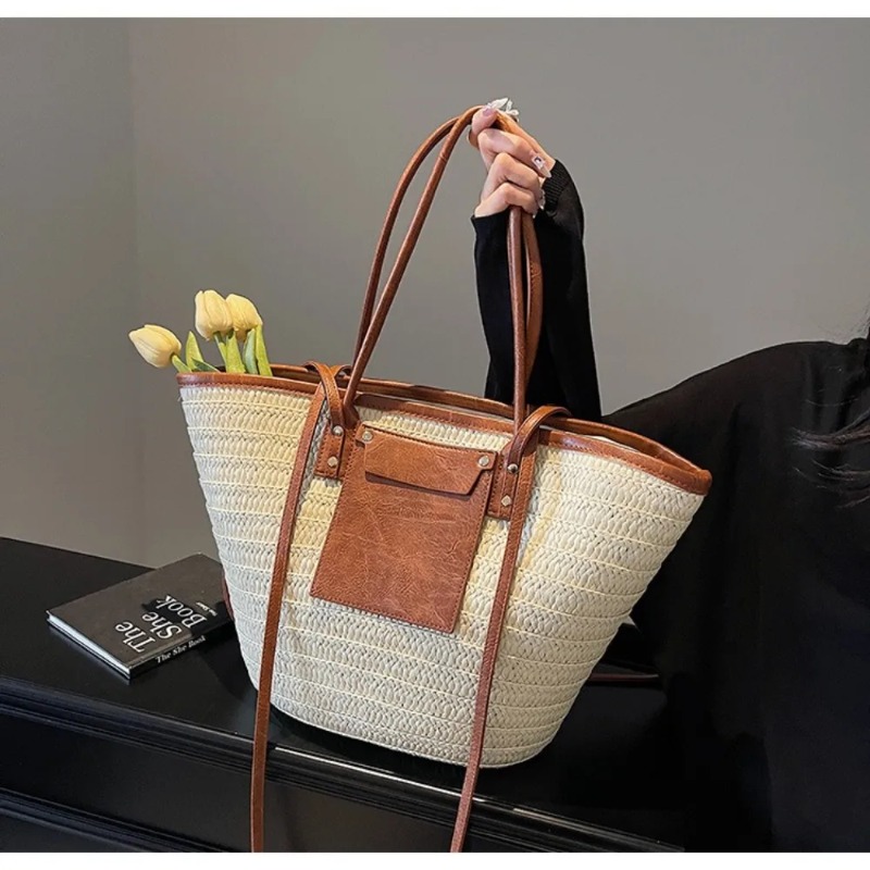 Woven Shoulder Bag Straw Baske - Interior Design Style review and price