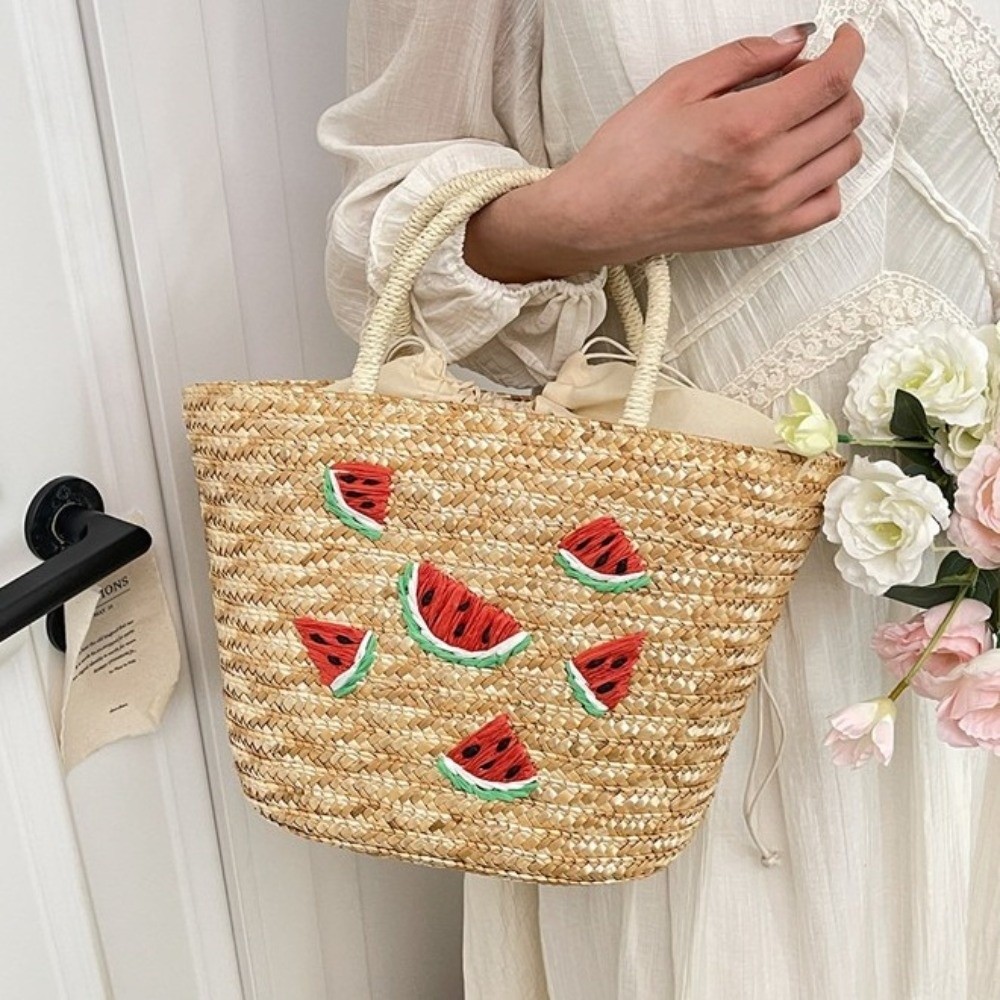 Embroidery String Straw Tote B - Interior Design Style review and price