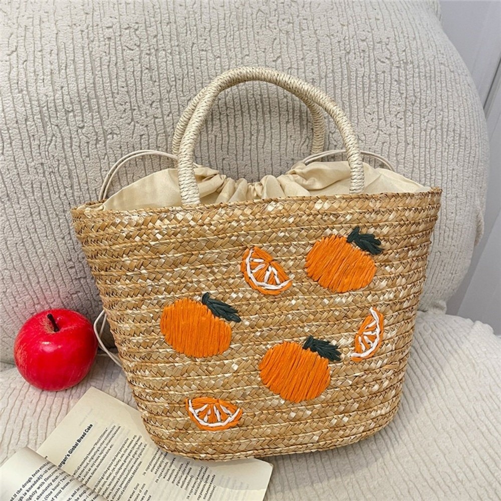 Embroidery String Straw Tote B - Interior Design Style review and price